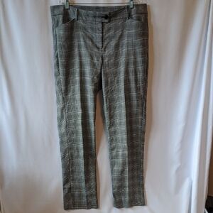 Lane Bryant Women's Classic Gray Checkered Dress Pants Plaid